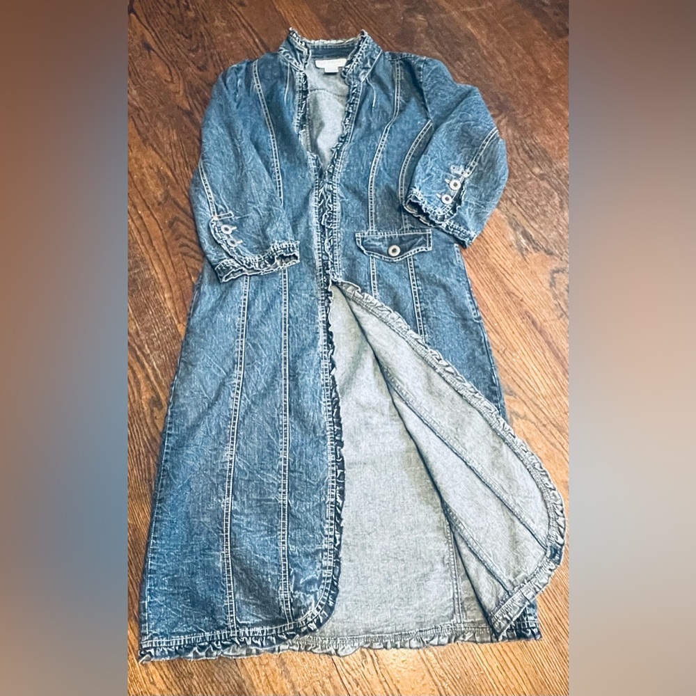 Blue bayouWomen's casual Blue Jean Jacket size S 100% cotton - Picture 7 of 16